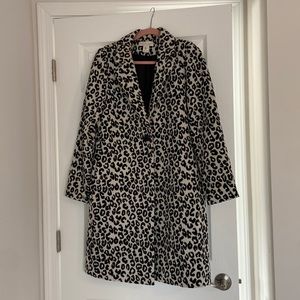 Rachel Zoe Snow Leopard Print Coat